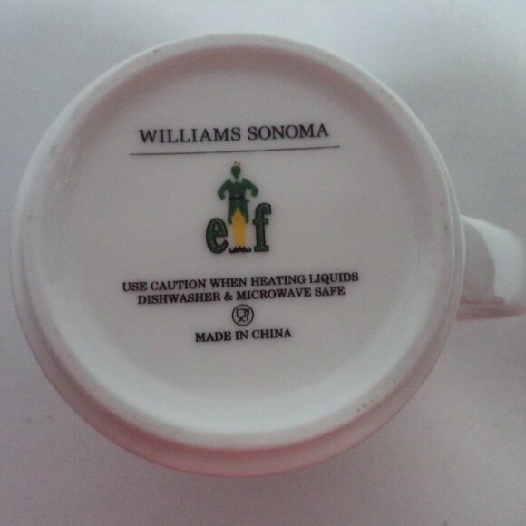 Williams Sonoma Elf Movie Christmas Mug Cup micro dish safe Presents Tree - Picture 11 of 12